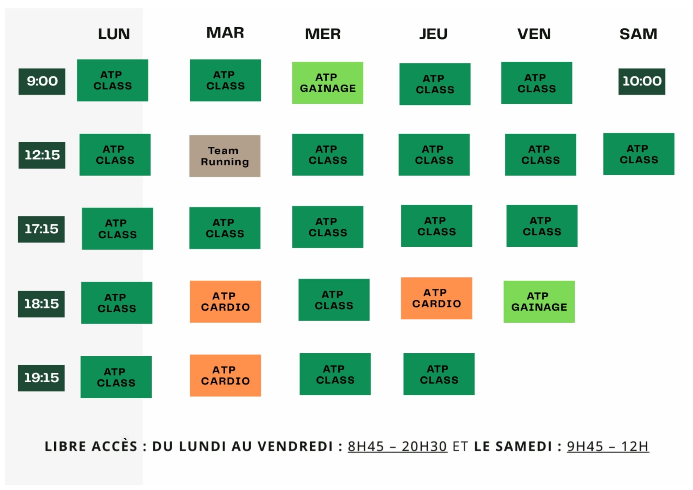Planning hebdomadaire ATP (aperçu)